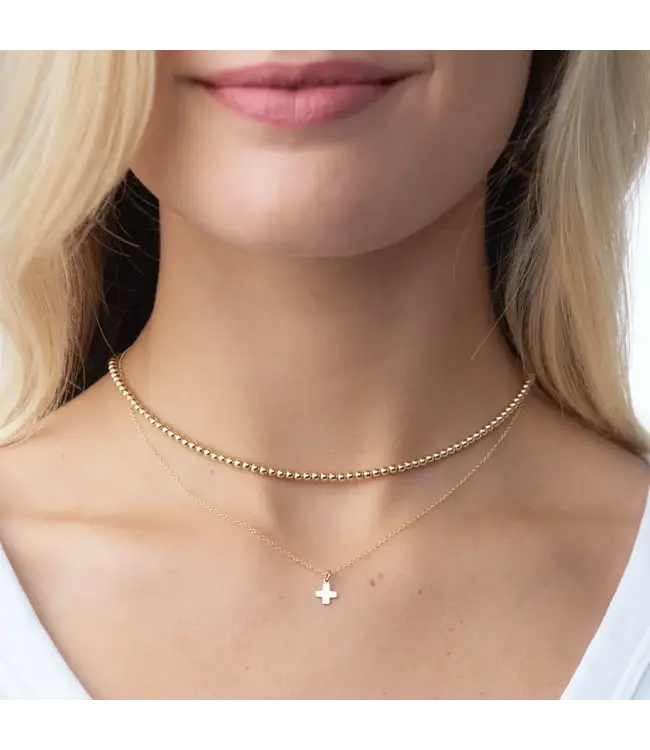 17" Choker Classic Gold  3mm Bead
