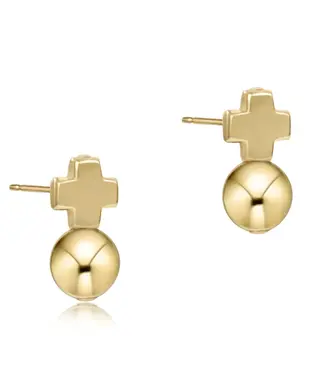 enewton SIGNATURE CROSS GOLD STUD - CLASSIC GOLD