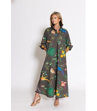 HOUSE of MBR Feather Frolic  Ruthie Shirt Dress Long