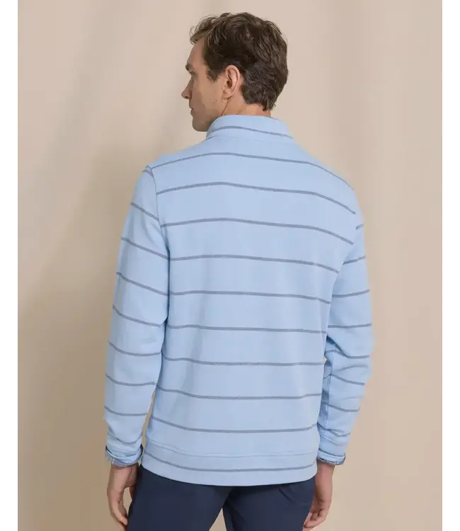 M LS Sandy Cove Stripe Pique Quarter Zip