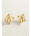 Curious Bee Stud Earrings Gold