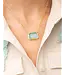 Marion Rectangle Necklace 20" Sea Foam