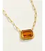 Marion Rectangle Necklace 20" Topaz