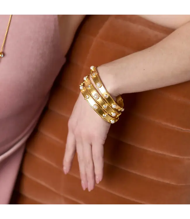 Tribeca Bangle-Pearl-S