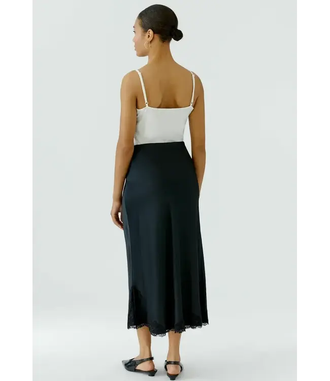 LONG SATIN SKIRT