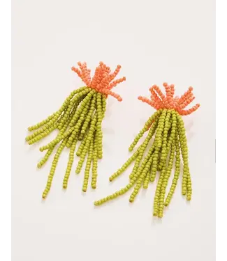 Spartina Willow Tassel Earrings Pink/Green