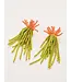 Willow Tassel Earrings Pink/Green
