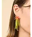 Willow Tassel Earrings Pink/Green