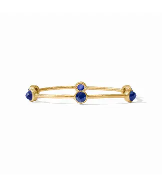 Julie Vos Milano Luxe Bangle-Iridescent Sapphire Blue-M