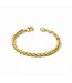 Cobblestone Link Bracelet-Gold-OS