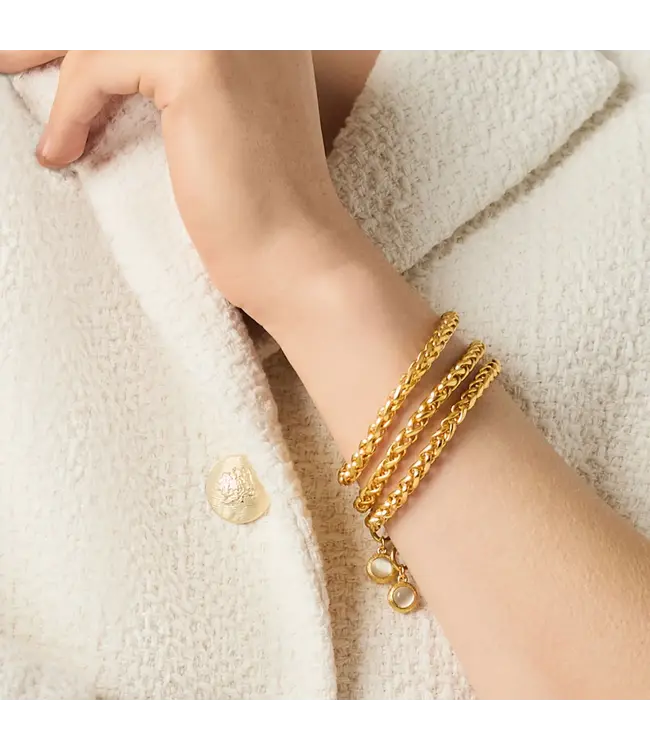 Cobblestone Link Bracelet-Gold-OS