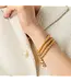 Cobblestone Link Bracelet-Gold-OS