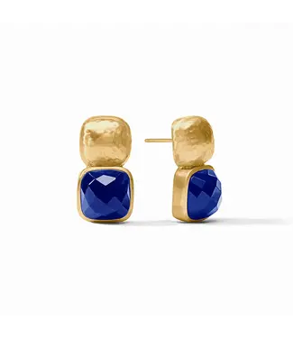 Julie Vos Honeybee Hoop & Charm Earring-Cubic Zirconia-OS