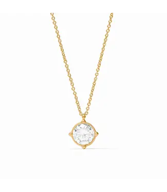 Julie Vos Honeybee Solitaire Necklace-Cubic Zirconia-OS