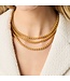 Cobblestone Link Necklace-Gold-OS
