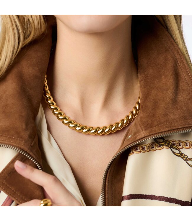 Ravello Collar Necklace-Gold-OS