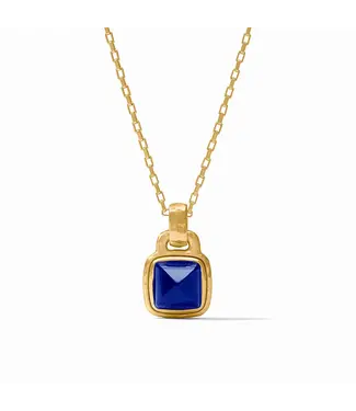 Julie Vos Sahara Solitaire Necklace-Iridescent Sapphire Blue-OS