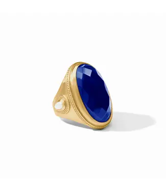 Julie Vos Cannes Statement Ring-Iridescent Sapphire Blue-7