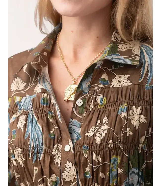 Dixie Smocked Shirt Dress