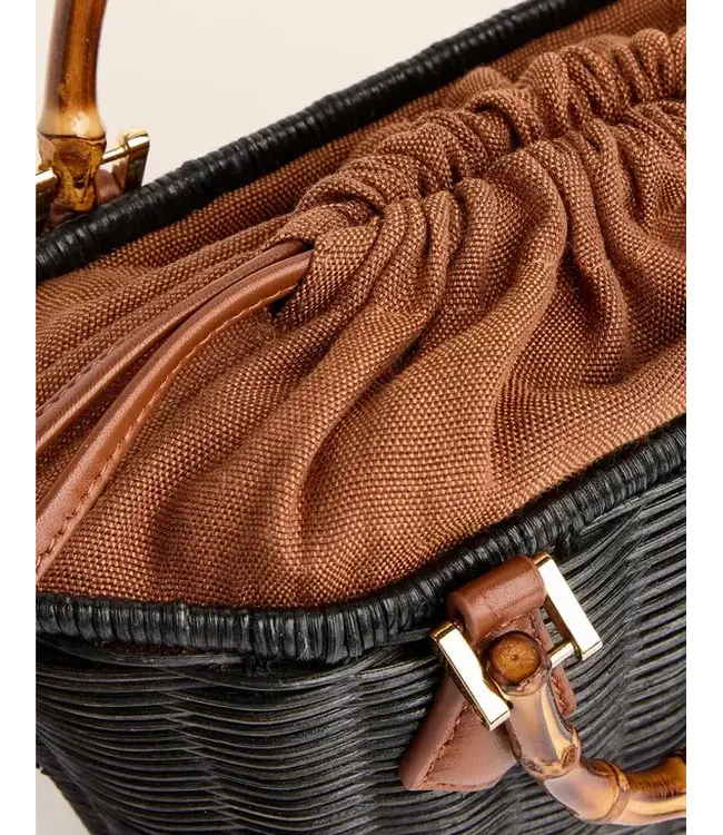 Maeve Wicker Bucket Black