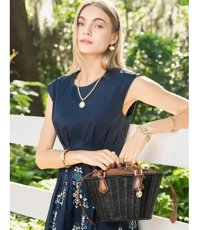 Maeve Wicker Bucket Black