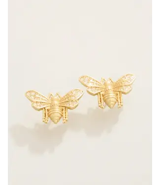 Spartina Vintage Bee Stud Earrings Crystal
