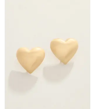 Spartina Anastasia Heart Stud Earrings Gold