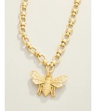 Spartina Vintage Bee Chunky Necklace  18" Crystal