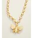 Vintage Bee Chunky Necklace  18" Crystal