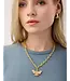 Vintage Bee Chunky Necklace  18" Crystal