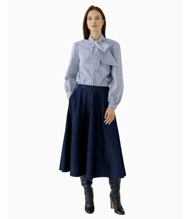 A-line skirt - Raw Denim