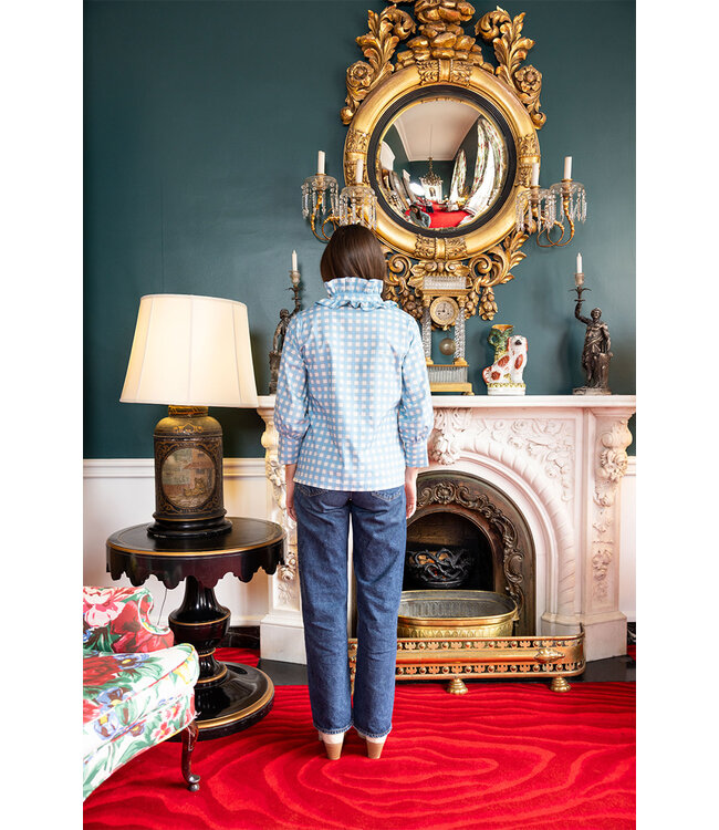 Blue Gingham Harper Estate Top