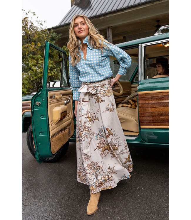 Blue Gingham Harper Estate Top