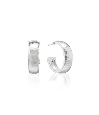 CAPUCINE DE WULF Cleopatra Classic Small Hoop Earrings - Silver