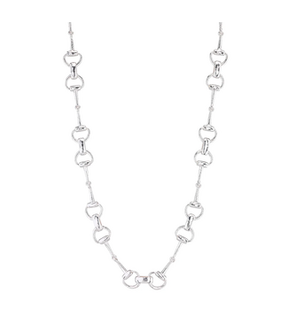 CAPUCINE DE WULF Equestrian Snaffle Bit Chain Necklace, 20" - Silver