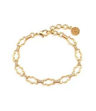 CAPUCINE DE WULF Maharani Petite Chain Bracelet, 7"+2" - Clear Cubic Zirconia