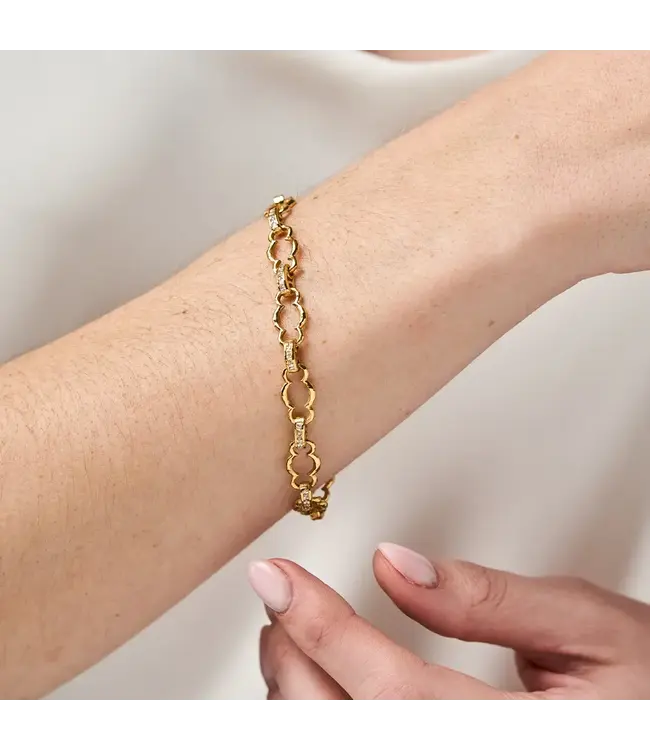 Maharani Petite Chain Bracelet, 7"+2" - Clear Cubic Zirconia