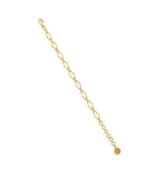 Maharani Petite Chain Bracelet, 7"+2" - Clear Cubic Zirconia