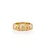 Maharani Hammered Ring, Size 7 - Clear Cubic Zirconia