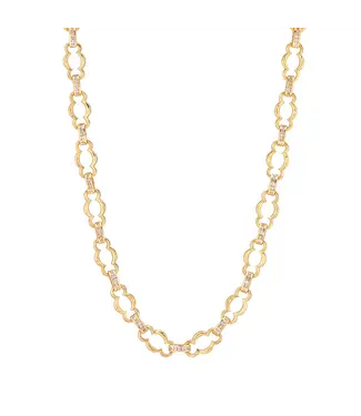 CAPUCINE DE WULF Maharani Petite Chain Necklace, 16"+2" - Clear Cubic Zirconia