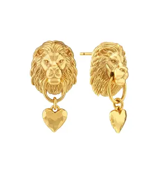 CAPUCINE DE WULF Lionheart Post Earrings - Gold