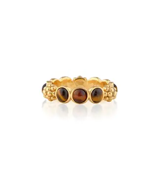 CAPUCINE DE WULF Berry Gem Ring, Size 7 - Tiger's Eye
