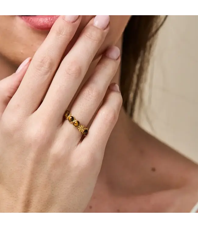 Berry Gem Ring, Size 7 - Tiger's Eye