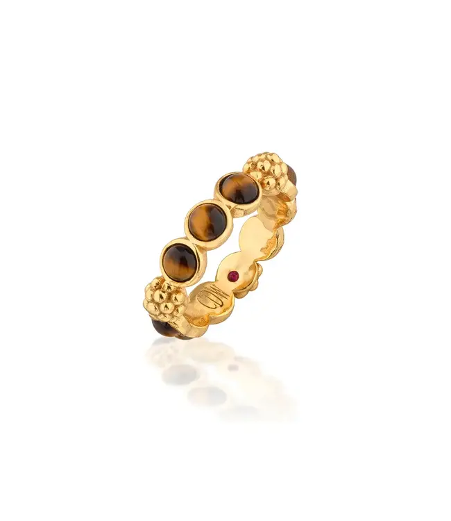 Berry Gem Ring, Size 7 - Tiger's Eye