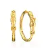 Equestrian Horsehead Hoop Earrings - Gold