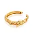Equestrian Horsehead Hinged Bangle - Gold
