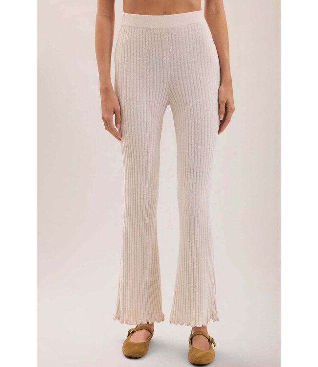 CCUL Petal Edge Rib Kick Flare Ankle Pant