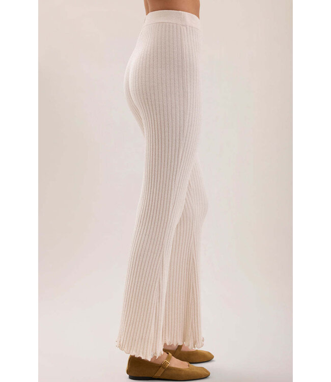 CCUL Petal Edge Rib Kick Flare Ankle Pant
