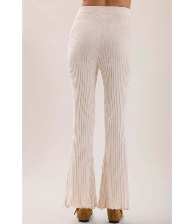 CCUL Petal Edge Rib Kick Flare Ankle Pant