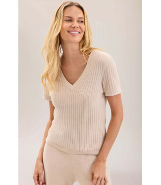 Barefoot Dreams CCUL Scallop Rib Short Sleeve